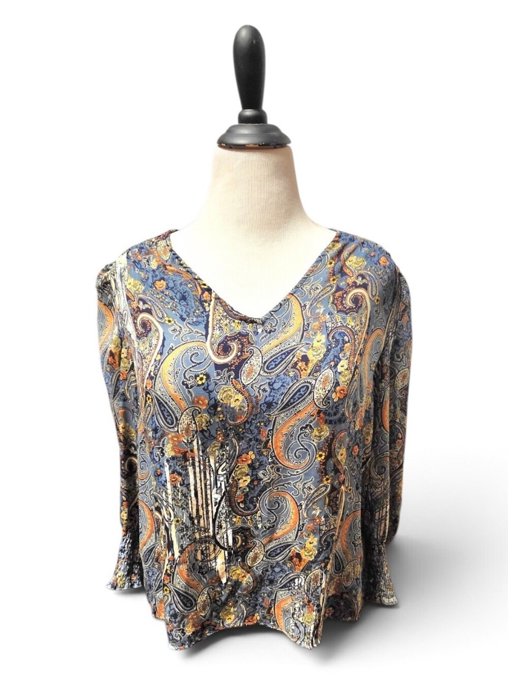 Sunny Leigh - Peasant Top - Paisley - SIze L